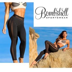 Bombshell Sportswear Unicorn Leggings Mesh Charcoal